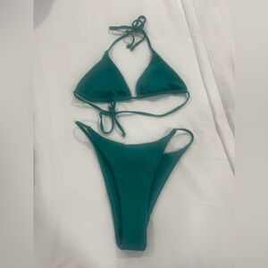 ZAFUL Women's Sexy Triangle Bikini Set - green